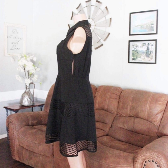 Avon Ciao Bella Black Fit & Flare Dress Medium - Picture 7 of 8